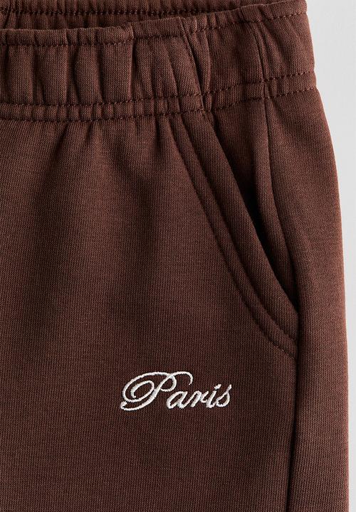 H&M - Straight sweatshirt joggers - brown/paris