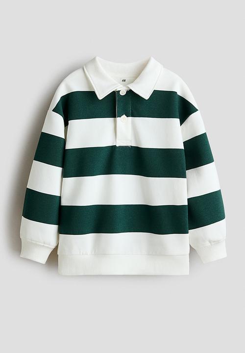 H&M - Rugby shirt - white/dark green