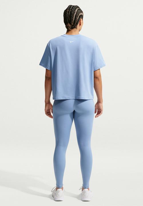 Nike - Women'S Mid-Rise Full-Length Leggings - Work Blue/White