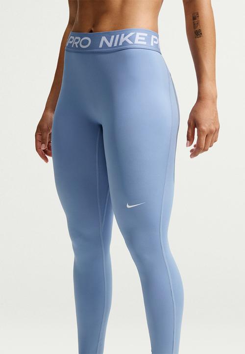 Nike - Women'S Mid-Rise Full-Length Leggings - Work Blue/White