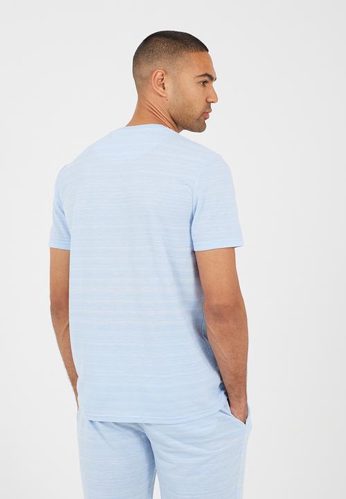 Brave Soul - Petrone T-shirt - Light Blue / White