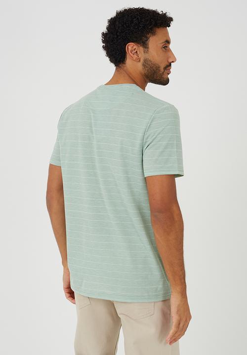 Brave Soul - Petrone T-shirt - Mint Green / White