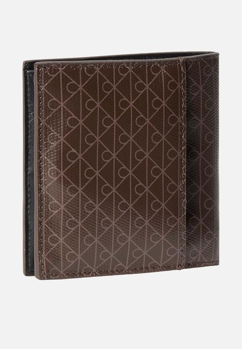 Calvin Klein - Emblem Aop Coated Ns Slim Bifllold - Brown