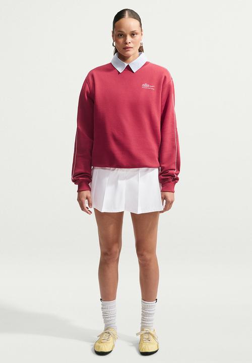 Nike - W Nk Stdo Flc Mw Std Ad Crew  - Tough Red