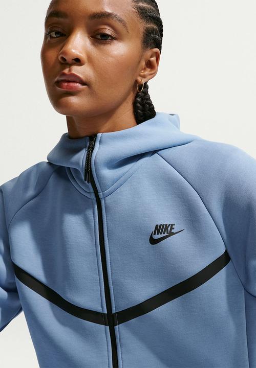 Nike - W Nsw Tch Flc Wr Fz Hdy 2 - Work Blue/Black