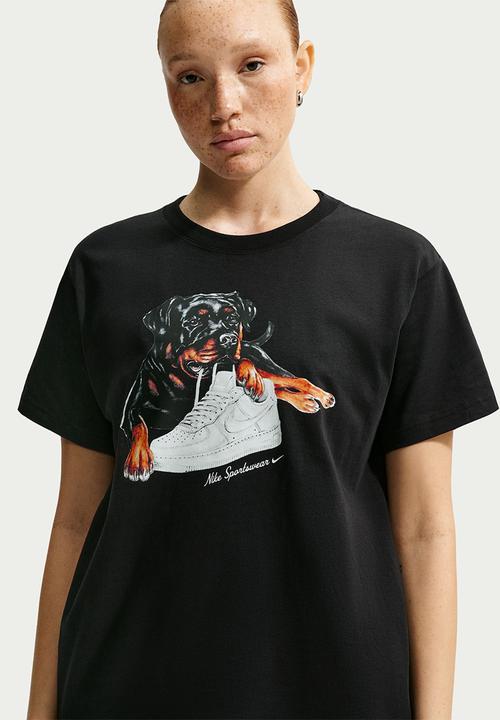 Nike - W Nsw Nk Clsc Bf Tee Shdog - Black