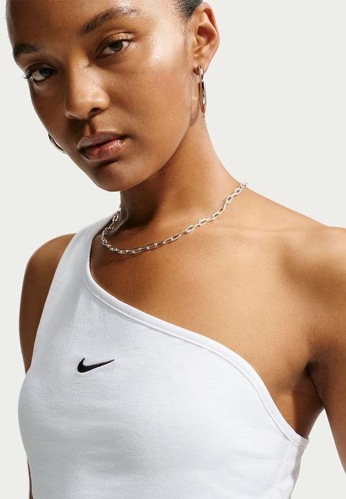 Nike - W Nk Assym One Shoulder Tank - White/Black