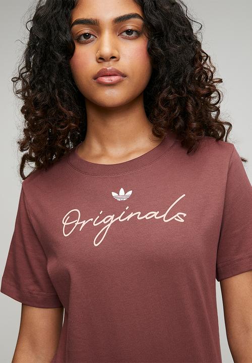 adidas Originals - P Tee Ls W - Quiet Crimson