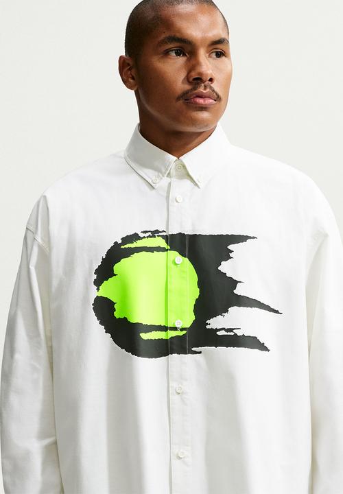 Nike - Club Rules Oxford LS Ball Shirt - Summit White/Summit White