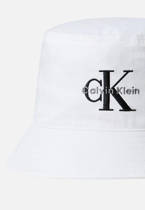 Calvin Klein - Monologo Embroidery Bucket Hat - White