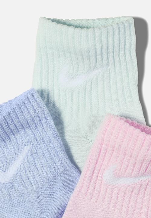 Nike - Everyday Lightweight Training Ankle Socks (3 Pairs) - Pastel Multi