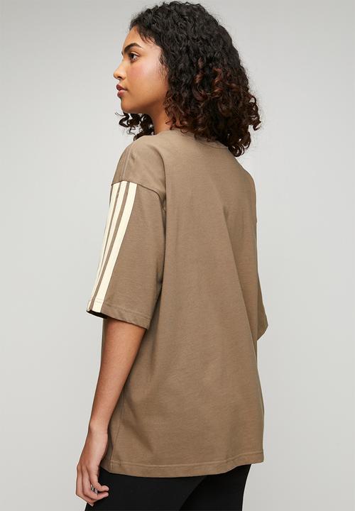 adidas Performance - W 3S Sj Bf T - Khaki Six/ Ecru Tint