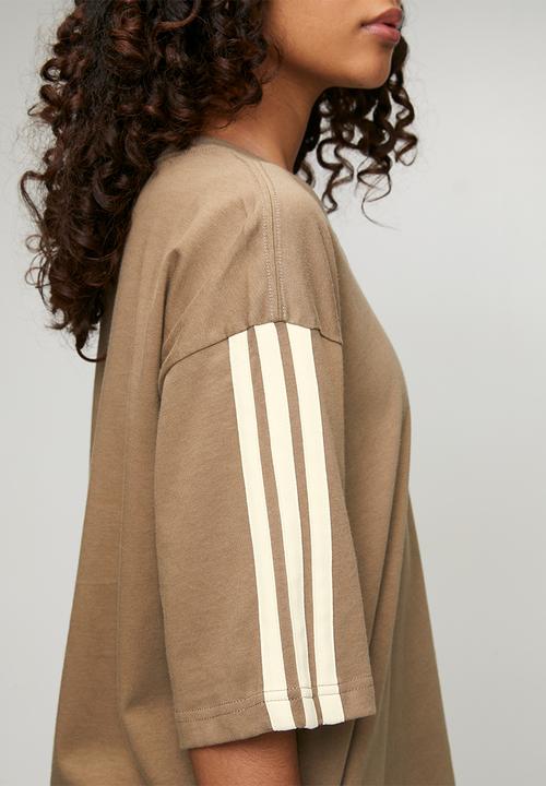 adidas Performance - W 3S Sj Bf T - Khaki Six/ Ecru Tint