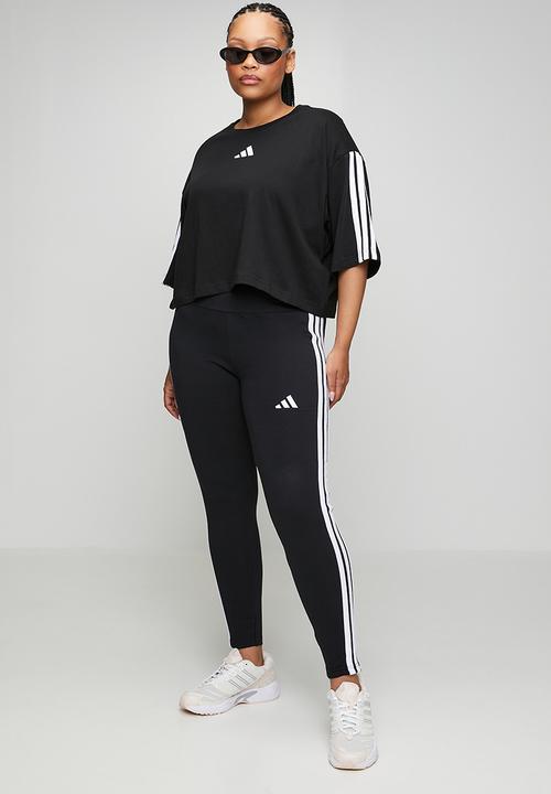 adidas Performance - Plus w 3s sj tlr t s26 tee - black/white