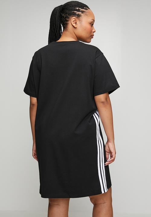 adidas Performance - Plus w 3s t dre dress - black/white