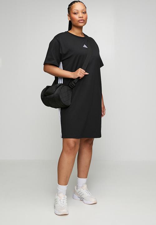 adidas Performance - Plus w 3s t dre dress - black/white