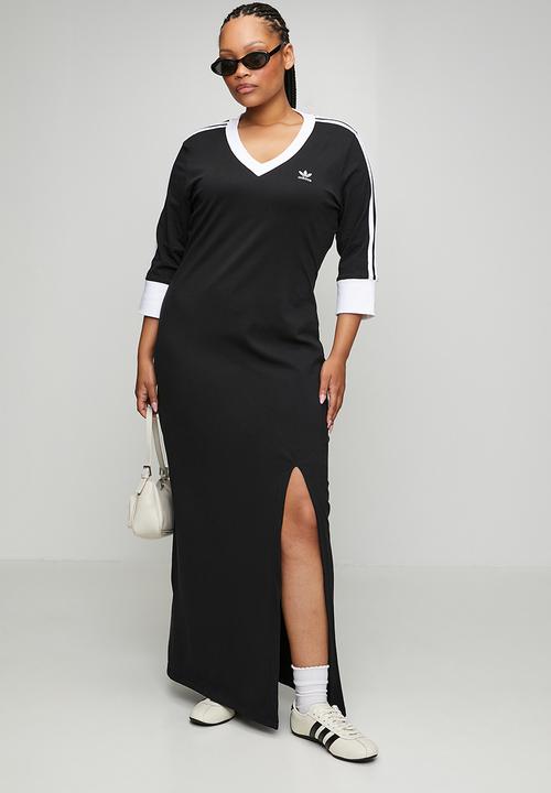 adidas Originals - Plus v-neck dress w - black white