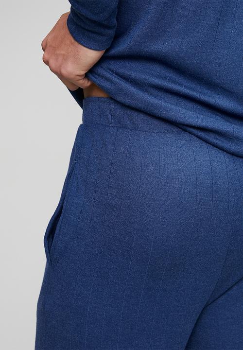Jockey - 1Pk Cozy Warm Winter Needle Out Modal Poly Long Pants - Navy Peony