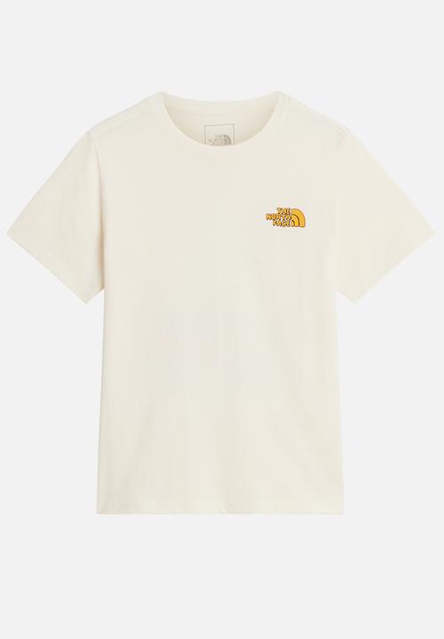 The North Face - Teen b outdoor regular ss tee  -  graphic - white dune (qli)