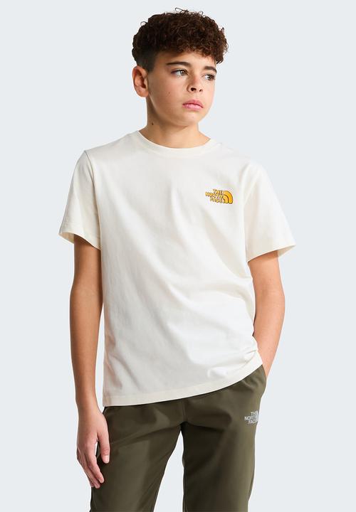 The North Face - Teen b outdoor regular ss tee  -  graphic - white dune (qli)