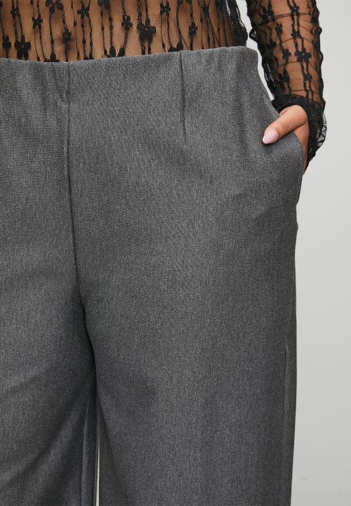 Me&B - Plus Barrel Ponti Pants - Charcoal