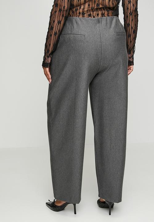 Me&B - Plus Barrel Ponti Pants - Charcoal
