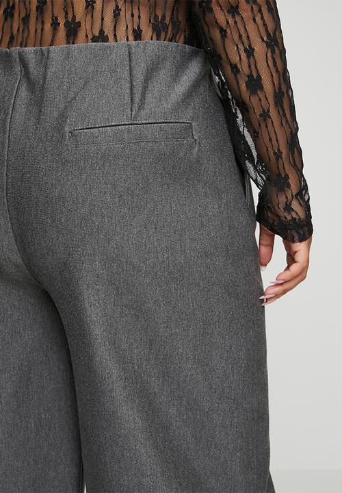 Me&B - Plus Barrel Ponti Pants - Charcoal
