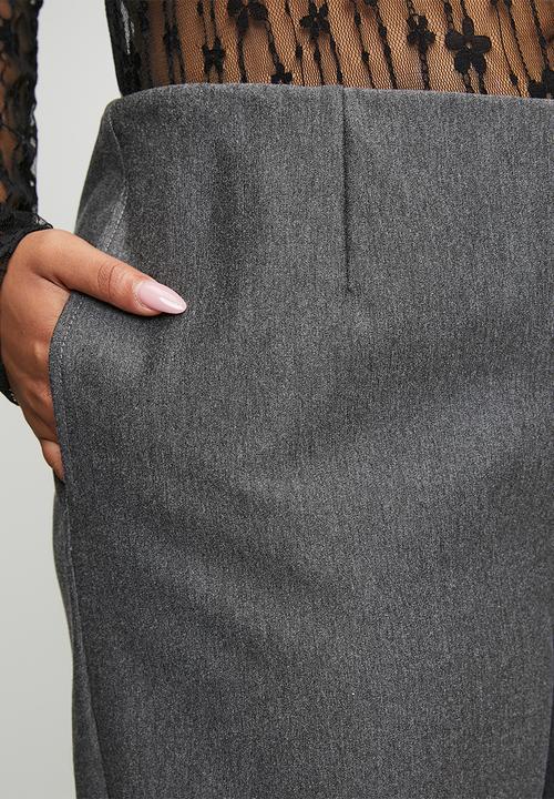 Me&B - Plus Barrel Ponti Pants - Charcoal