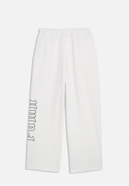 PUMA - Street Glam Slouchy Bedazzled Pants Fl - White Glow Heather