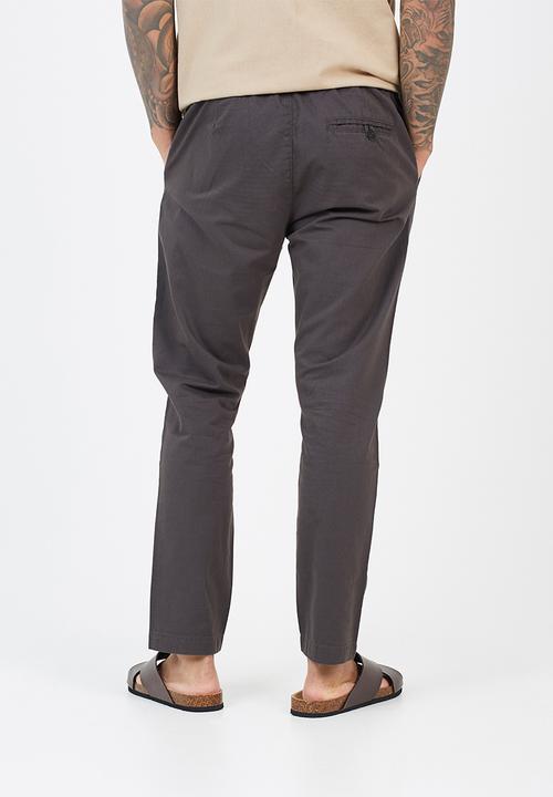 Brave Soul - Cotton Twill Pants - Charcoal