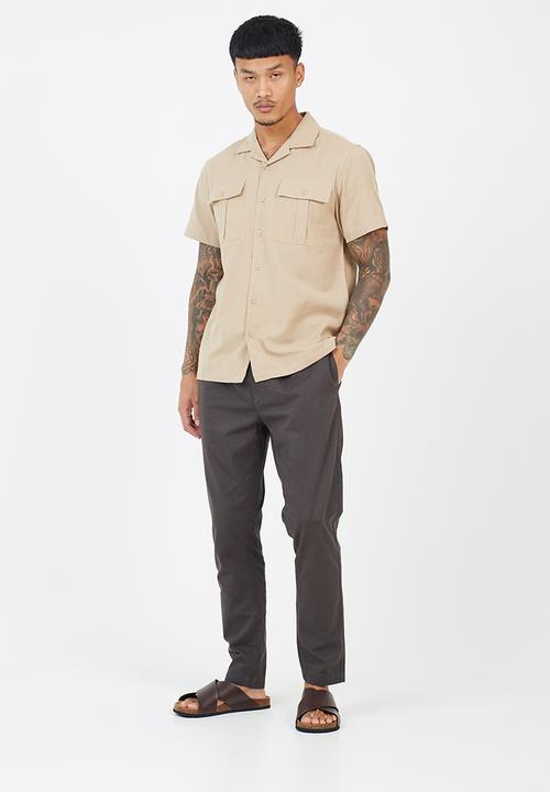 Brave Soul - Cotton Twill Pants - Charcoal