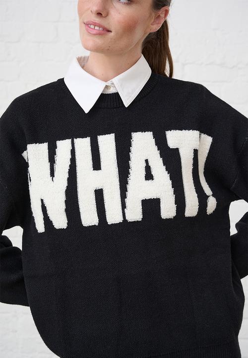 Me&B - Essential Jumper in Textured What - Black