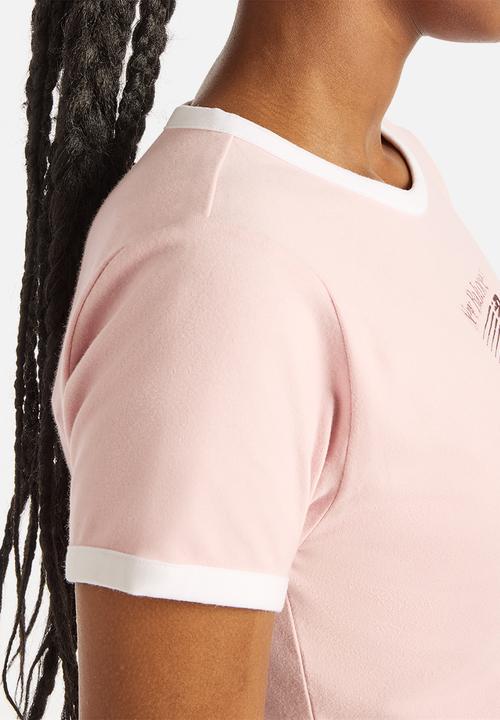 New Balance  - New Balance Trackside Ringer Tee - Pink Chalk