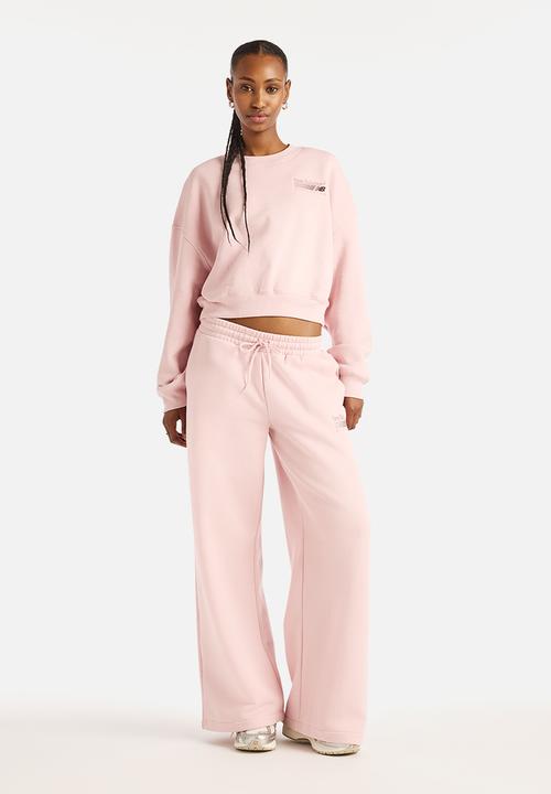 New Balance  - New Balance Trackside Brushed Fleece Crew - Pink Chalk
