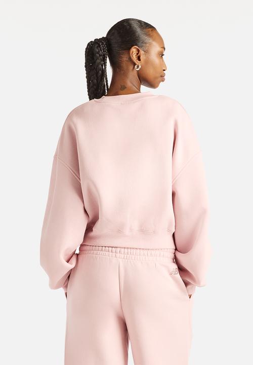 New Balance  - New Balance Trackside Brushed Fleece Crew - Pink Chalk