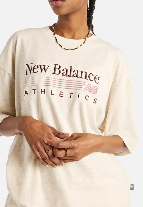 New Balance  - New Balance Trackside OS Tee - Linen Heather