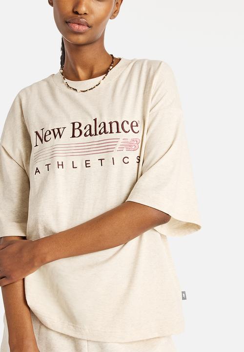 New Balance  - New Balance Trackside OS Tee - Linen Heather