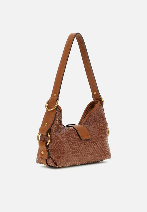GUESS - Camden Mini Shoulder Bag- Cognac