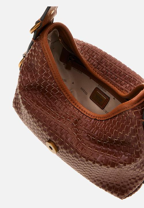GUESS - Camden Mini Shoulder Bag- Cognac