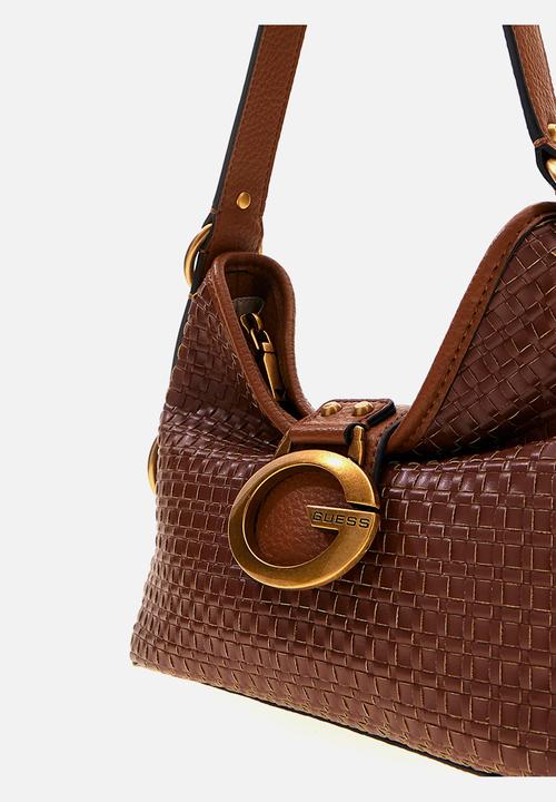 GUESS - Camden Mini Shoulder Bag- Cognac