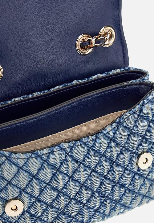 GUESS - Giully Ii Mini 2 Comp Convertible Flap Bag- Denim