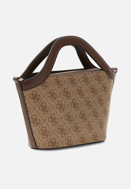 GUESS - Lindsey Mini Tote Bag- Latte Logo