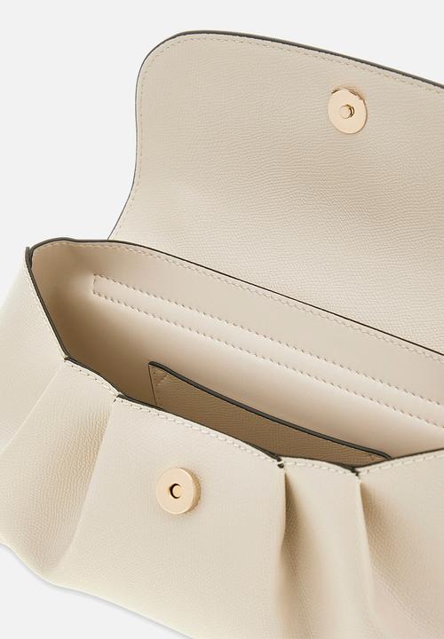 GUESS - Amorette Top Handle Flap Bag- Off White
