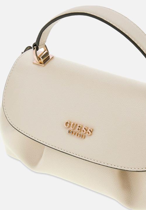 GUESS - Amorette Top Handle Flap Bag- Off White