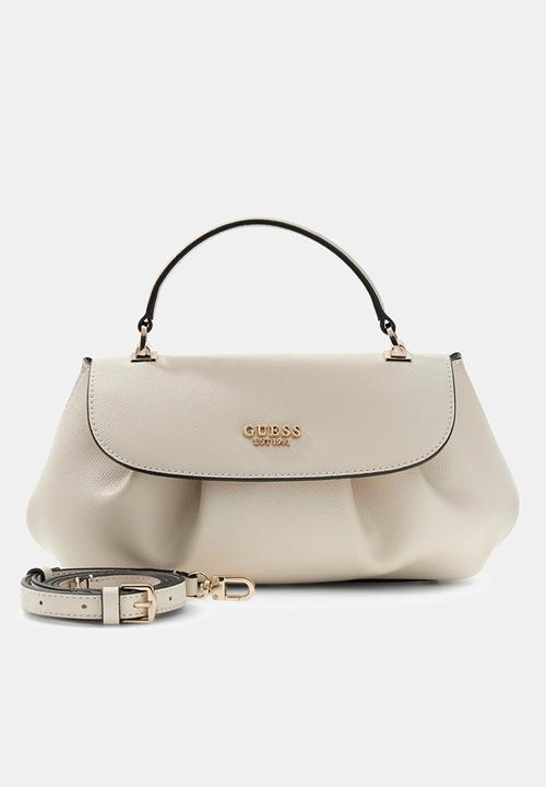 GUESS - Amorette Top Handle Flap Bag- Off White