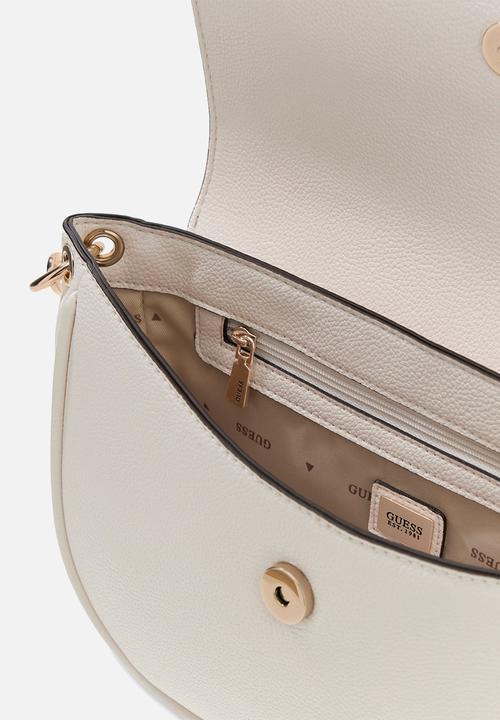 GUESS - Camelia Flap Shoulder Bag- Off White