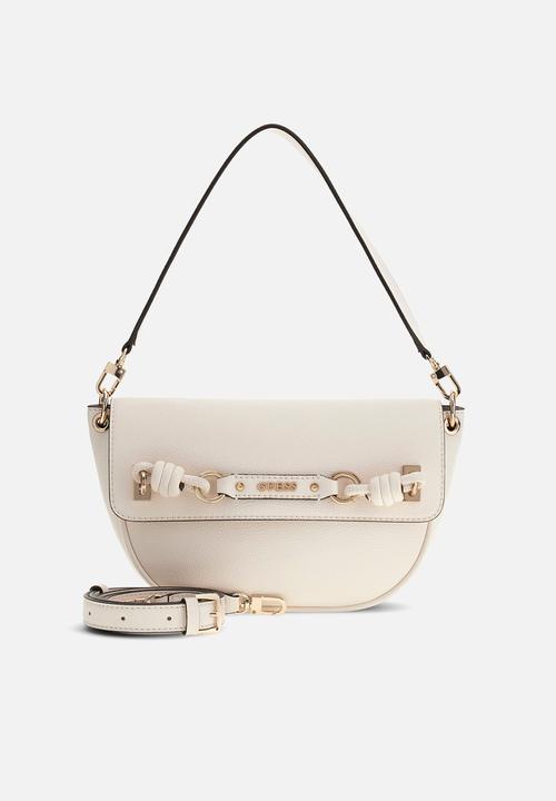 GUESS - Camelia Flap Shoulder Bag- Off White