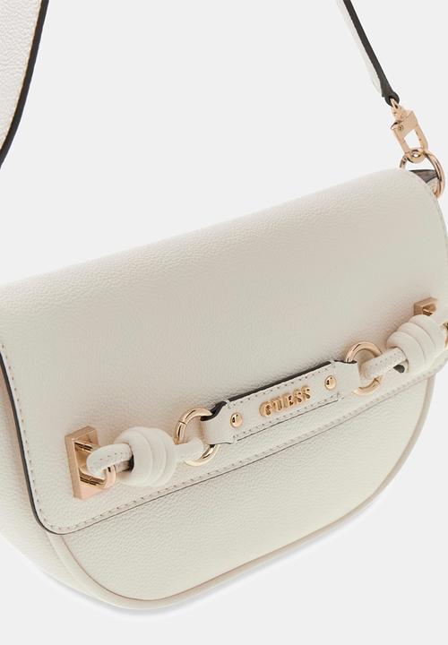GUESS - Camelia Flap Shoulder Bag- Off White