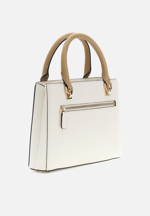GUESS - Noelle Ii Small Multi Comp Satchel Bag- Off White/Beige