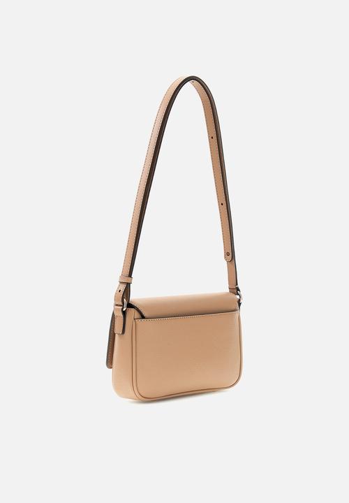 GUESS - Isola Convertible Crossbody Flap Bag- Beige